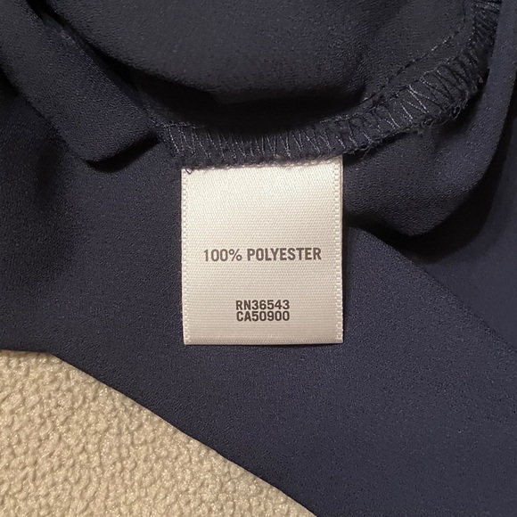 Van Heusen Dark Navy Blue Cap Sleeve Blouse - Picture 9 of 10